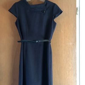 Asymmetric neck business Dress